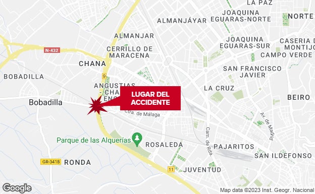 Lugar de la colisión.