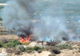 Detalle del incendio forestal de Bentarique.