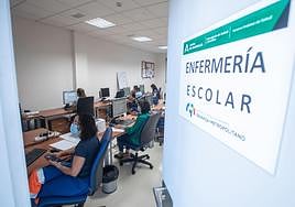 Sala de enfermería escolar en un distrito sanitario andaluz.