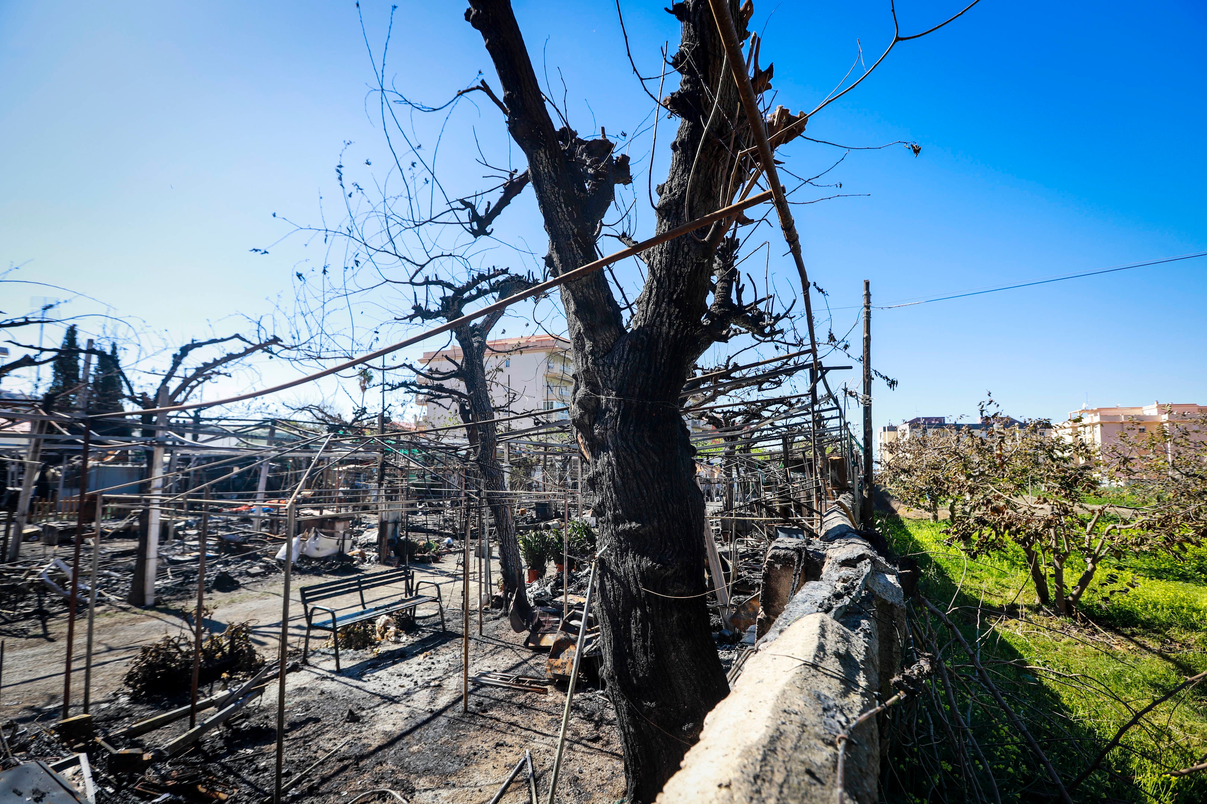 Así ha quedado el camping de La Herradura tras el incendio