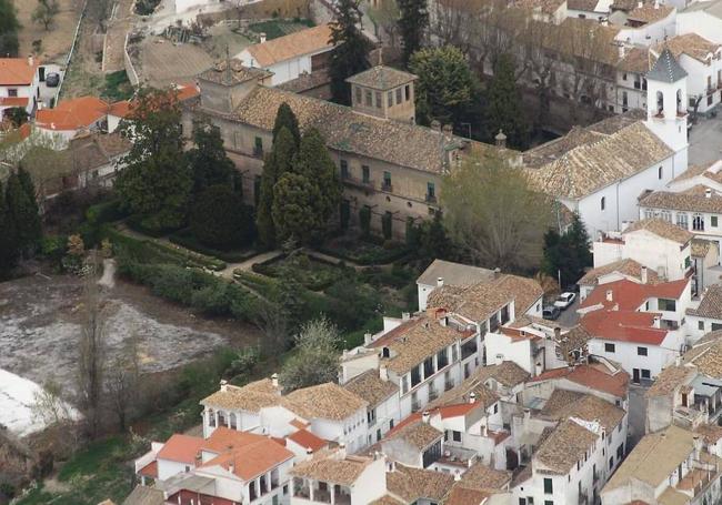 Vista aérea del Palacio del Cuzco.