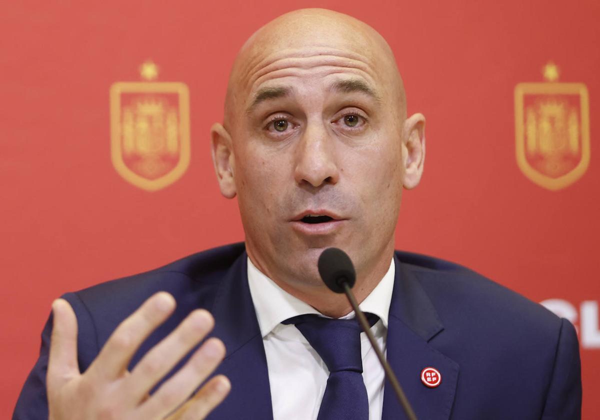 El presidente de la Real Federación Española de Fútbol, Luis Rubiales.