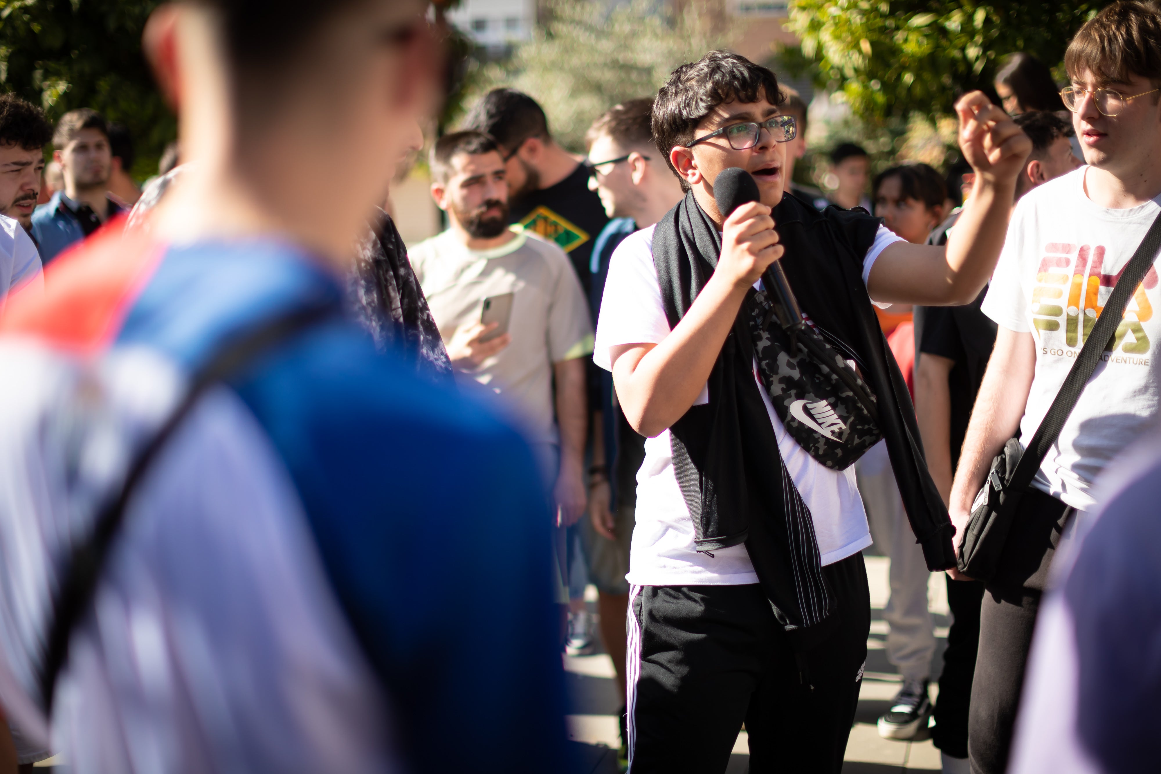 Otra imagen del show de este martes en la Glorieta de Arabial.