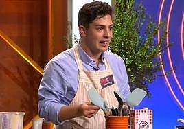 El granadino Jeremy en el programa de ayer de MasterChef.