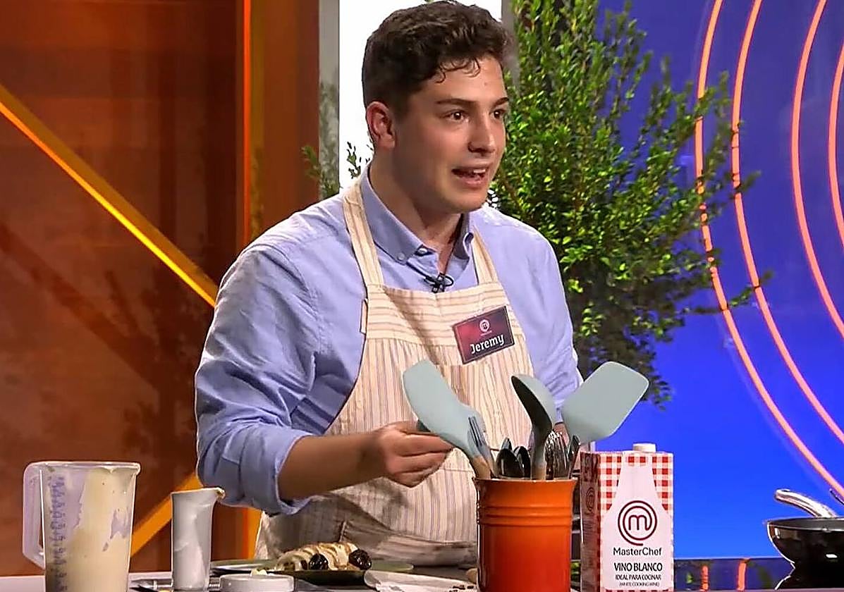 El granadino Jeremy en el programa de ayer de MasterChef.