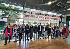 Imagen de archivo de una de las protestas de los LAJen Almería al inicio de la huelga.