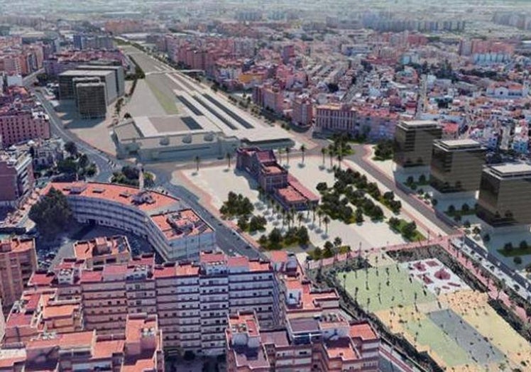 Proyección del soterramiento en Almería.