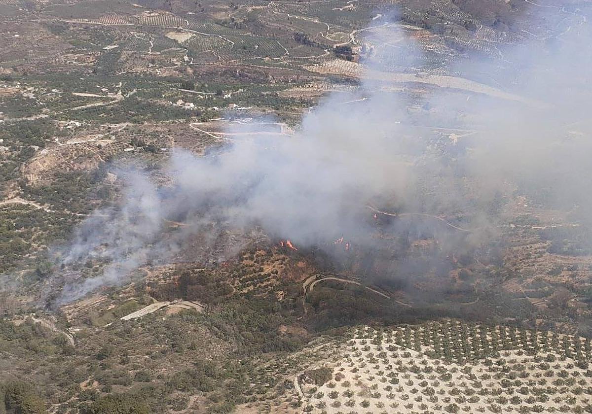 Imagen del incendio este viernes.