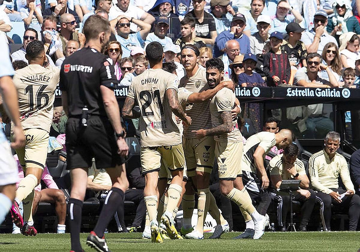 Los rojiblancos se pusieron dos veces por delante en Balaídos.