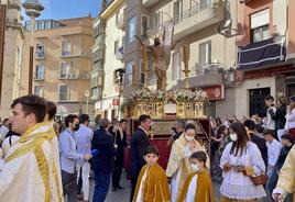 Imagen del Resucitado en las calles de Jaén, en 2022.