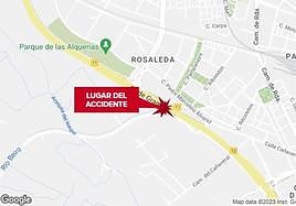 Un motorista herido tras un accidente en la Circunvalación de Granada