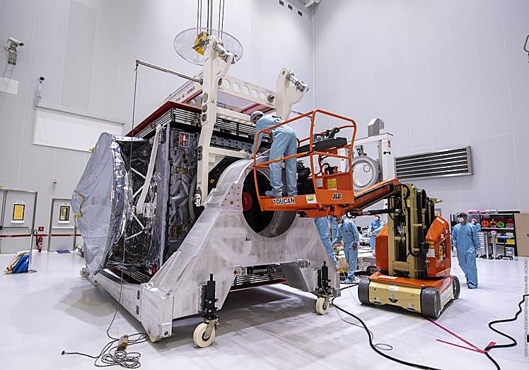 Imagen principal - Juice, Ariane 5 y Júpiter, visto por el Hubble. 