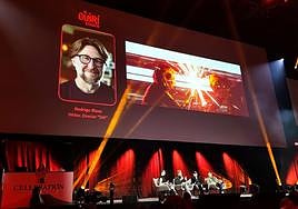 Rodrigo Blaas, durante la presentación de 'Sith', en la Star Wars Celebration de Londres.