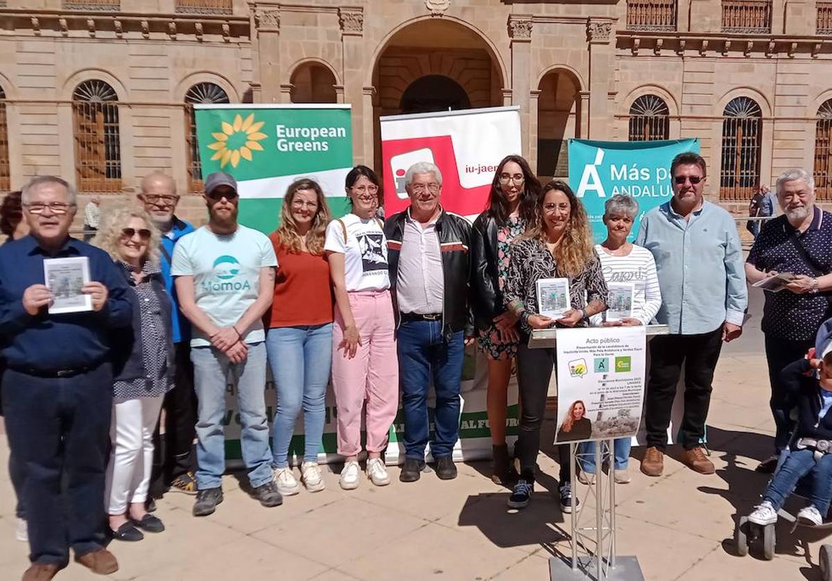 Algunos integrantes de la candidatura de coalición de IU, Más País Andalucía y Verdes Equo.