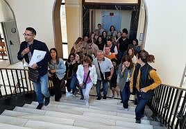 Pitada en la huelga de los funcionarios de Justicia, en la Audiencia Provincial de Jaén.