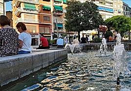 Fuente de la Plaza de la Constitución en la capital de Jaén en una imagen de archivo.