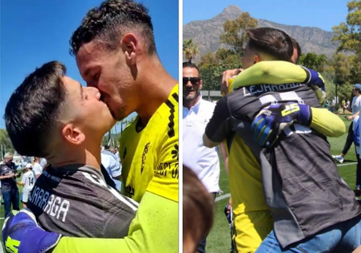 Alberto Lejárraga (de amarillo) subió a redes sociales una imagen besando a su novio que se ha hecho viral.