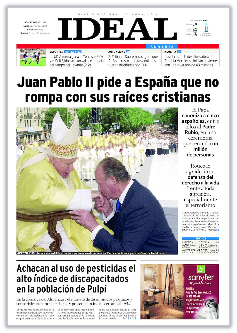 La exposición 50 años en portadas de IDEAL, a un click