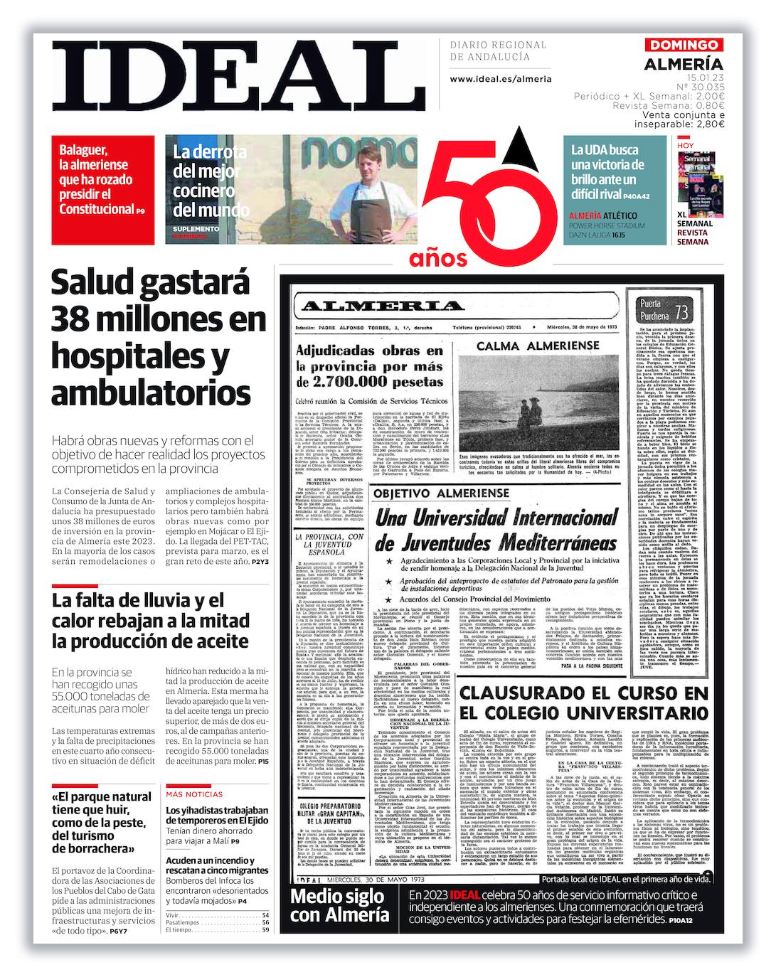 La exposición 50 años en portadas de IDEAL, a un click