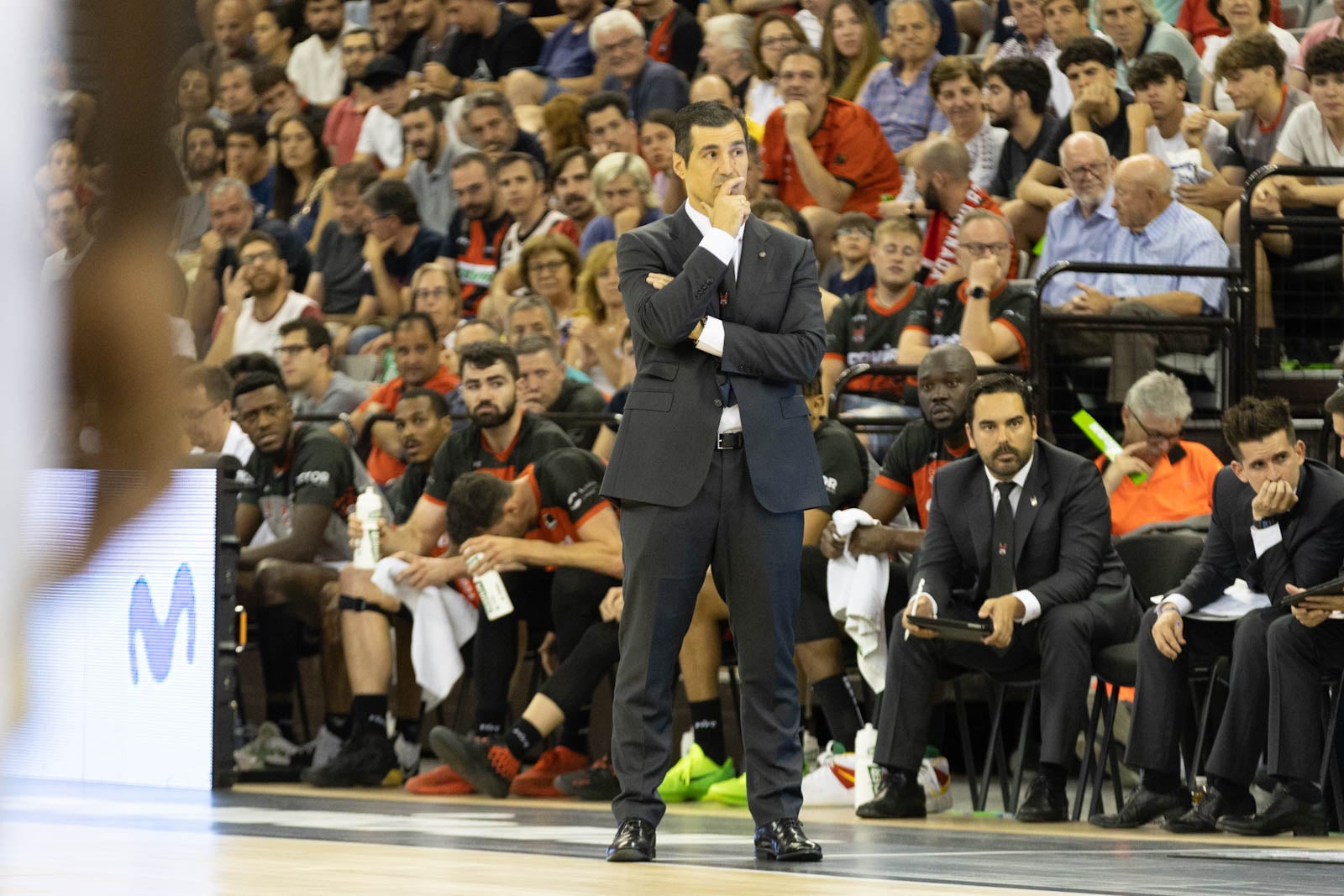 El partido entre Covirán y Zaragoza, a pie de pista