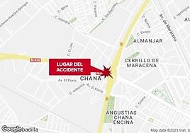 Punto en el que se ha producido el accidente.