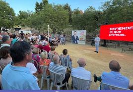 El PSOE, en las Fuentezuelas en el inicio de campaña.