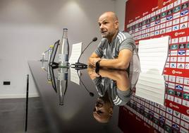 Paco López, durante su comparecencia en la sala de prensa.