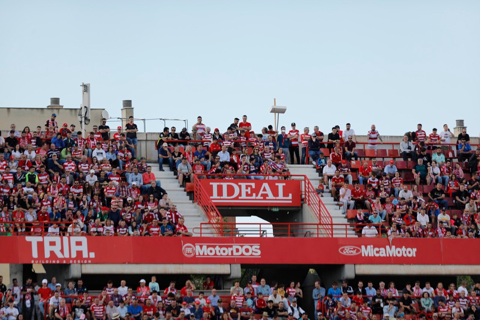 Encuéntrate en la grada en el Granada-Lugo