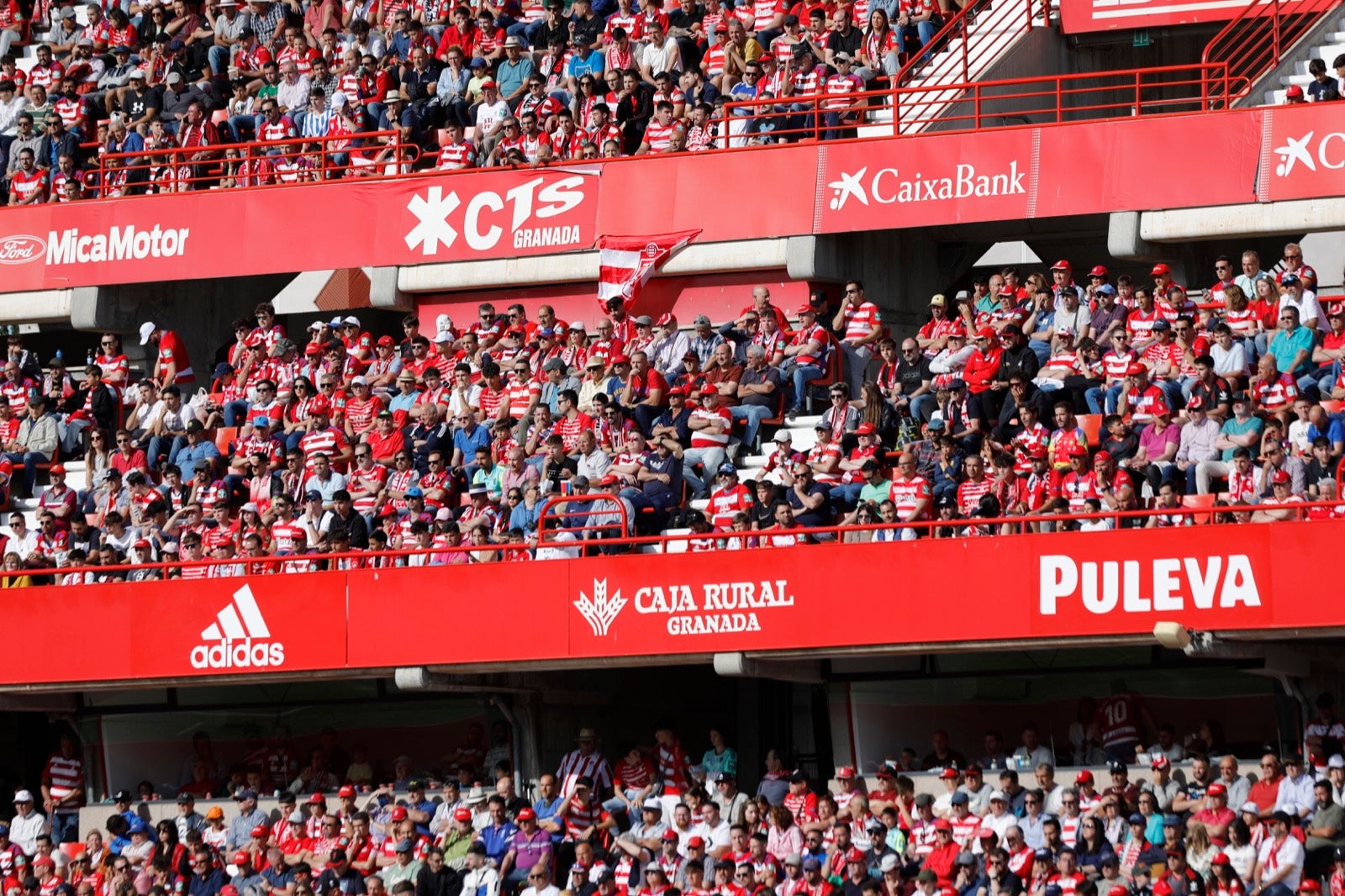 Encuéntrate en la grada en el Granada-Lugo