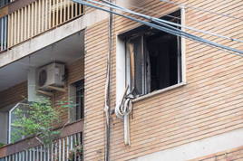 Imagen de la vivienda siniestrada donde vivía este hombre.