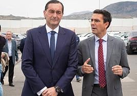 El director general del Granada CF, Alfredo García Amado, y el alcalde de la capital, Paco Cuenca.
