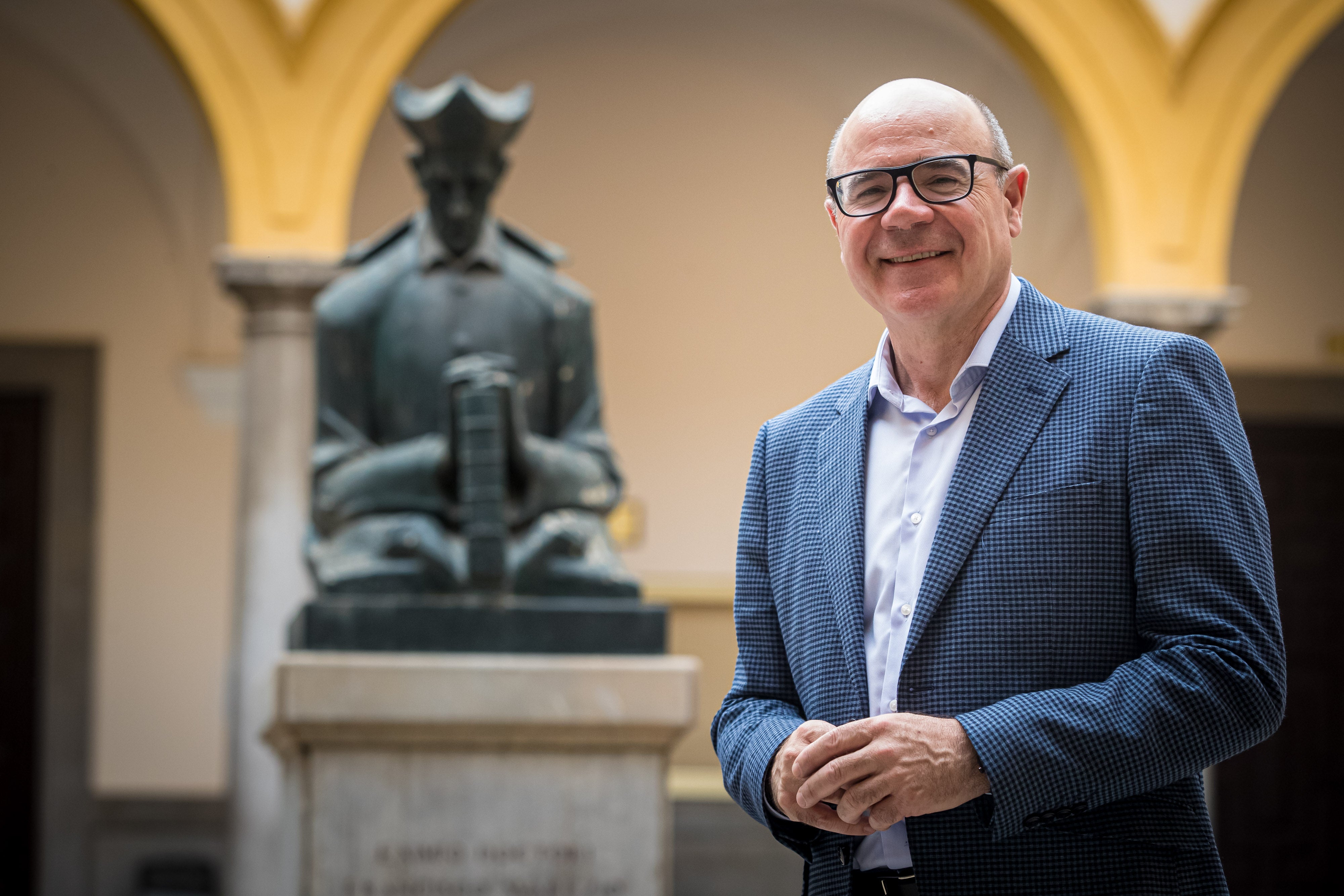 Pedro Mercado, ayer en la Facultad de Derecho.