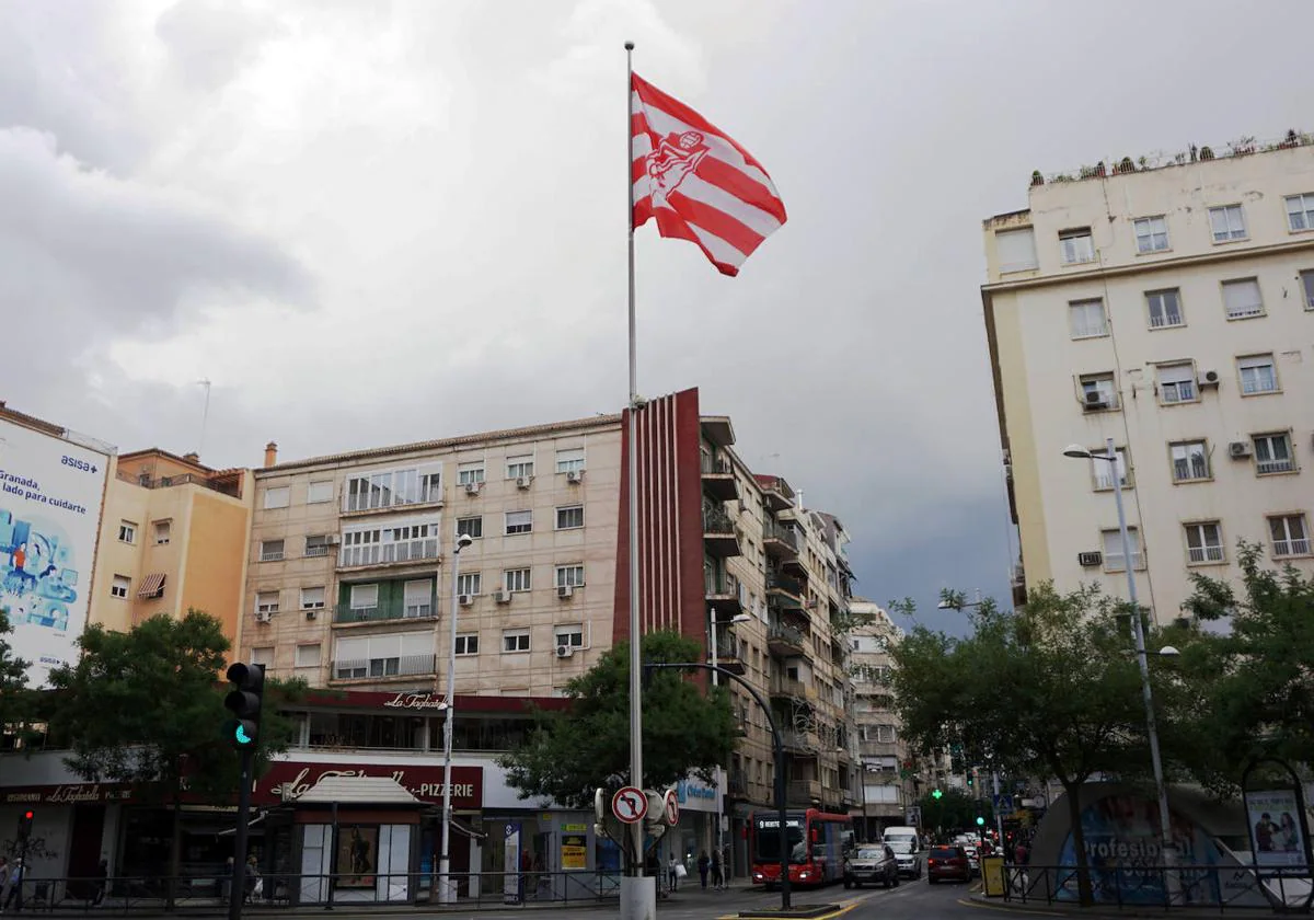 Bandera del Granada CF en Recogidas.