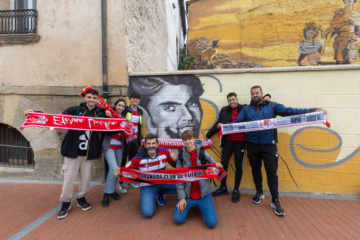 Las fotos de la afición del Granada en Miranda