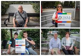 Juan, Francisca, Antonio, Pablo, Isabel y Francisco, vecinos y trabajadores del Zaidín, posan para IDEAL.