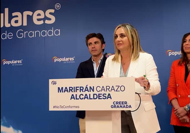Marifrán Carazo comparece en la sede del PP tras el resultado del 28M.