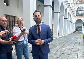 Noel López atiende a los medios eeste miércoles en Sevilla