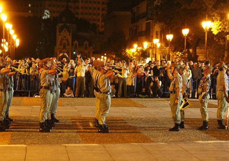 Una de las participaciones de a Banda de Guerra de la Legión.