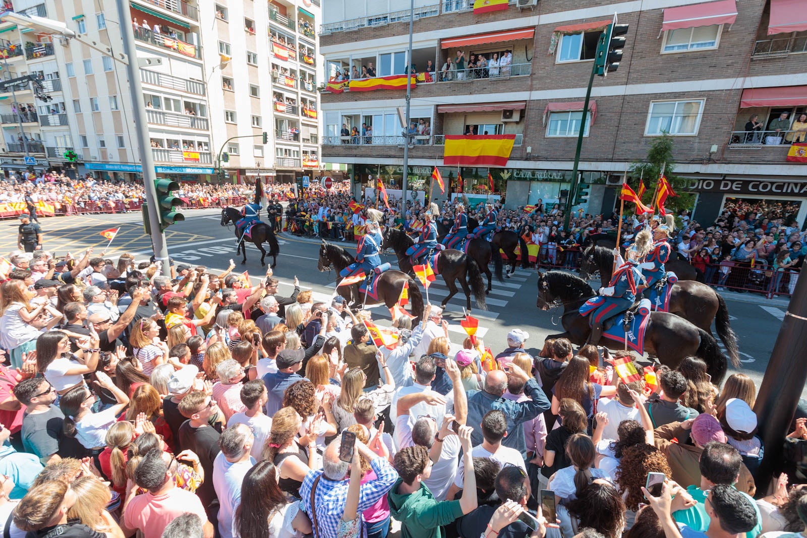 Las imágenes de los granadinos disfrutando del desfile de las Fuerzas Armadas