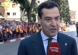 Moreno aprecia la unión de las Fuerzas Armadas con Andalucía.