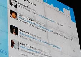 Tuits relacionados con un concierto.