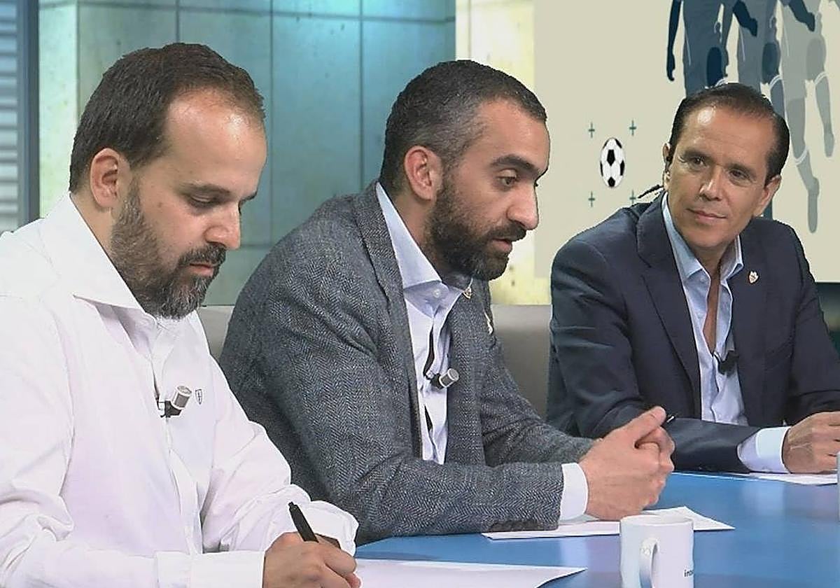 César Hernándo, Mohamed El Assy y Juanjo García, durante el programa.