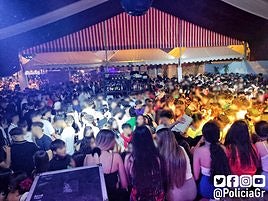 Aspecto que presentaba la caseta que fue desalojada.