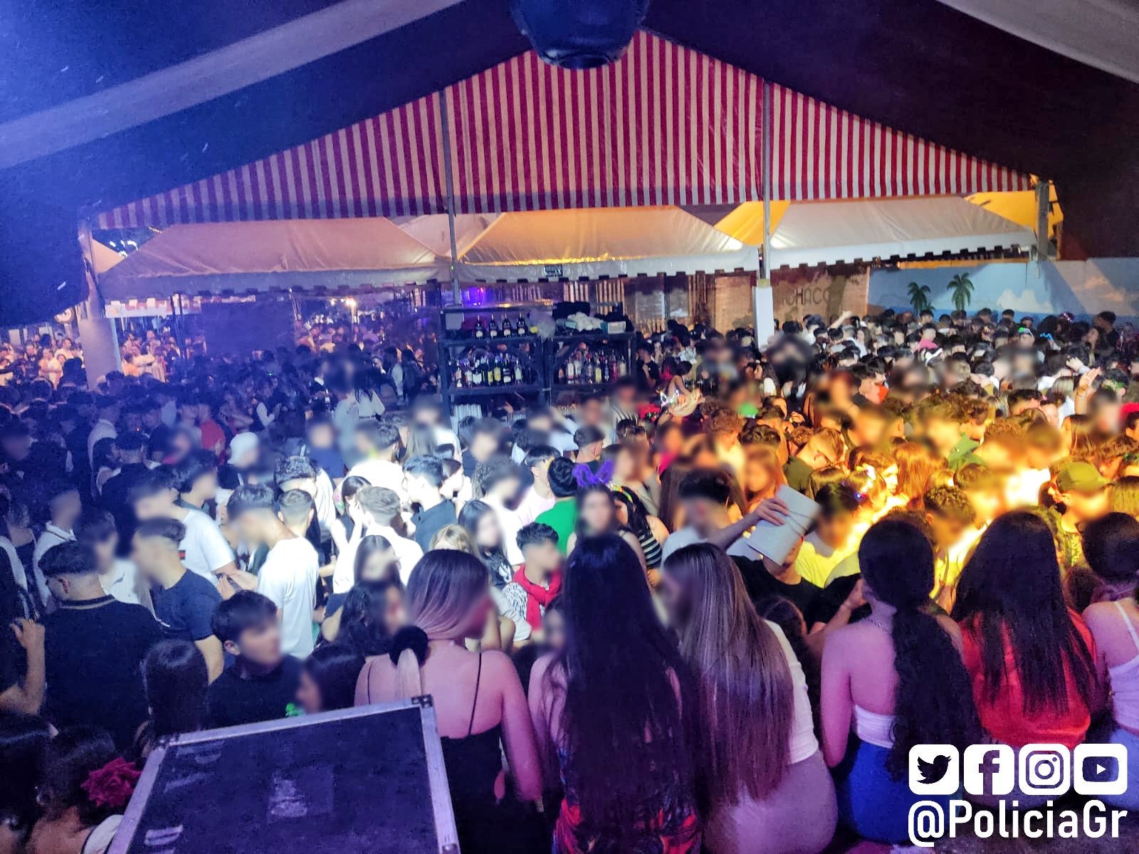 Aspecto que presentaba la caseta que fue desalojada.