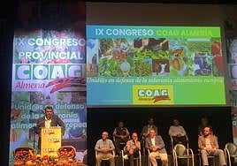 Andrés Góngora, en su intervención en el congreso de Coag.