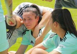 Alba Pérez, emocionada tras vencer 0-3 a Osasuna en el 'play off'.