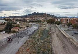 Imagen aérea del barrio de San Diego donde arrancará el soterramiento de Lorca.
