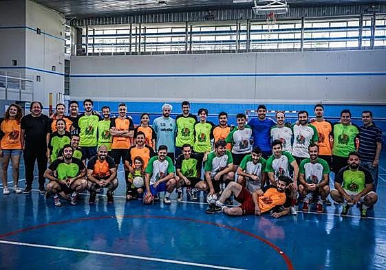 Los periodistas deportivos, reunidos en el pabellón de Cartuja.