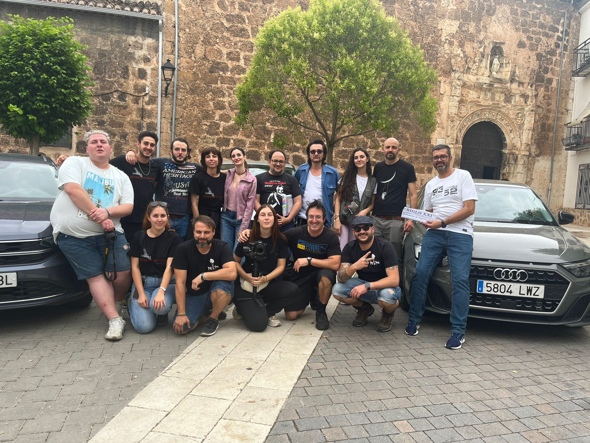 Equipo del rodaje 'La sombra del quebrantahuesos'.