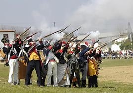 Recreación de la Batalla de Bailén, en el marco de las fiestas conmemorativas.